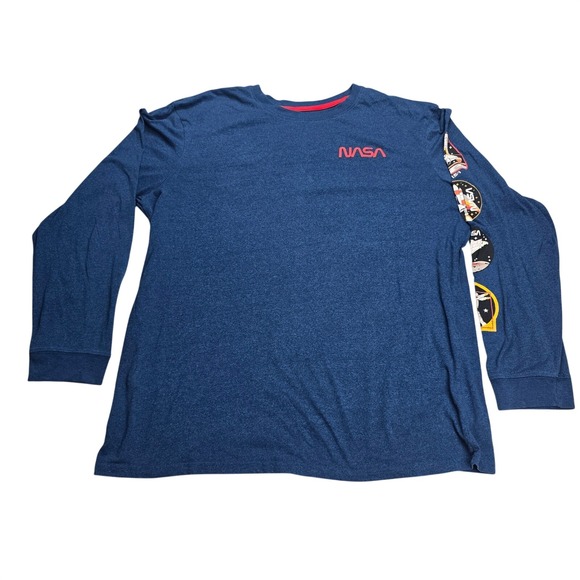 Fifth Sun Other - Fifth Sun NASA Long Sleeve T-Shirt Mens 2XL Blue Excellent Astronaut Graphic Tee
